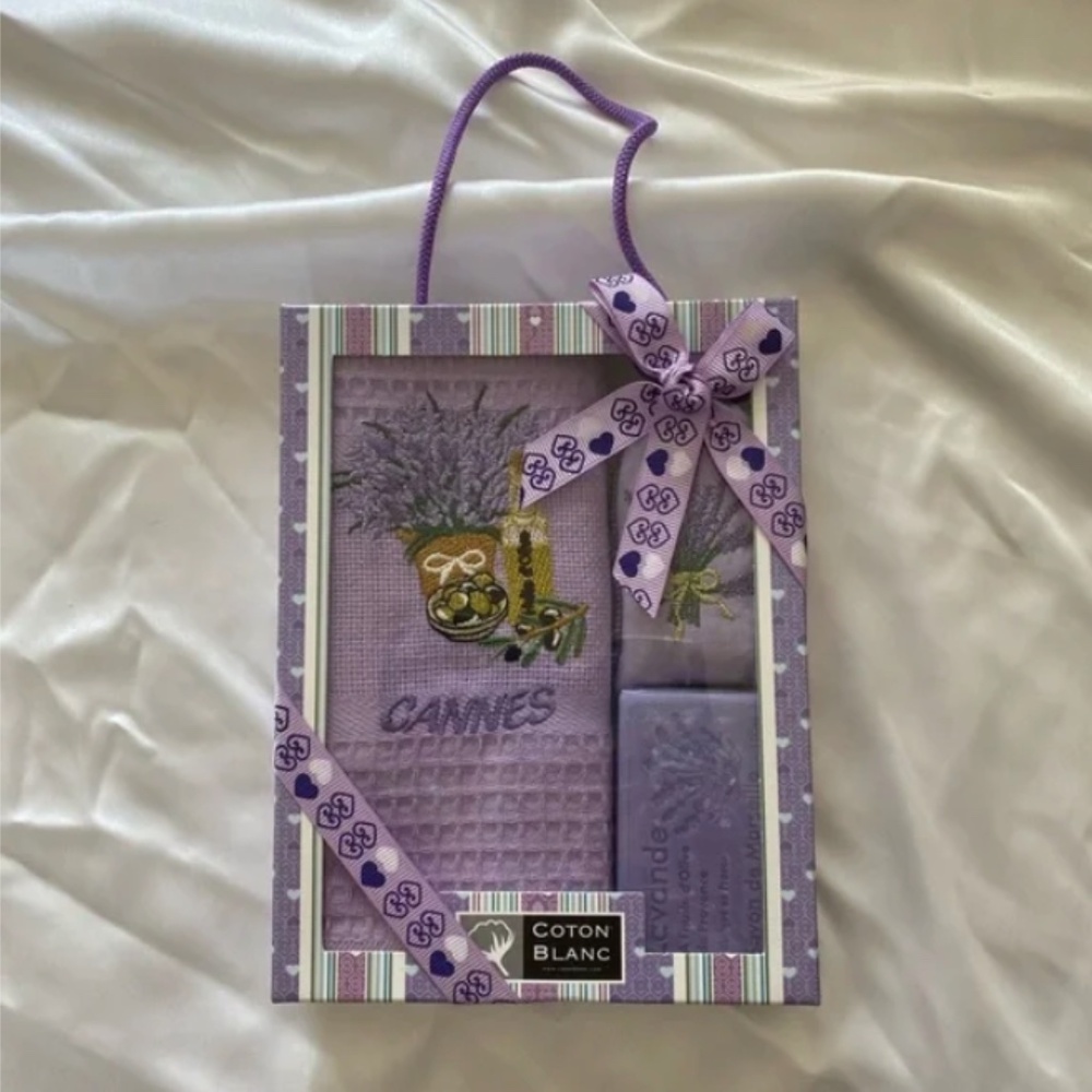 Purple French Cannes Towels Souvenir